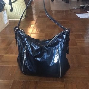 Cole Haan Essex Parker Patent Leather Bag in Black